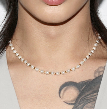 6mm Pearl Little Ball Chain Necklace